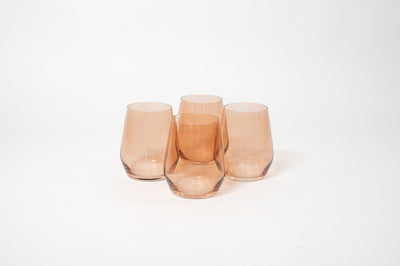 Brown Sugar - Stemless Colored Wine Glass