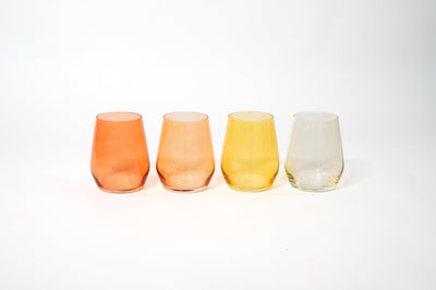 Sugar & Spice Collection - Colored Wine Glass Ombré Set of 4