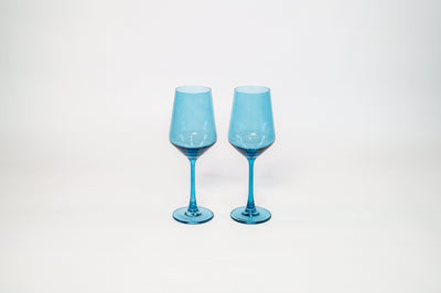 Blue Lagoon - Stemless Colored Wine Glass