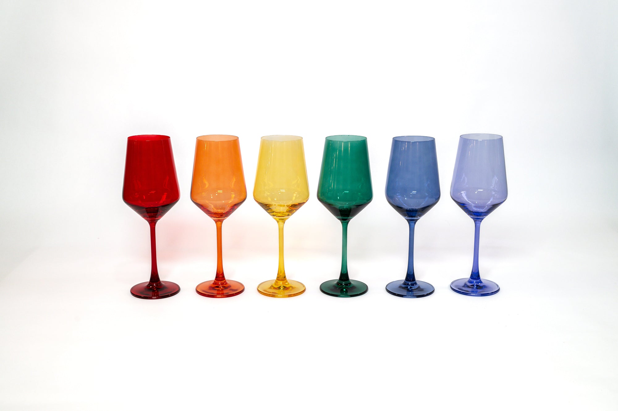 Rainbow - Bold Babes Stemmed Wine Glass by glasshauseco
