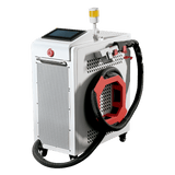 HEROLASER Hand-Held Fiber Laser Cleaner 2000W device shown with ergonomic handle and control panel