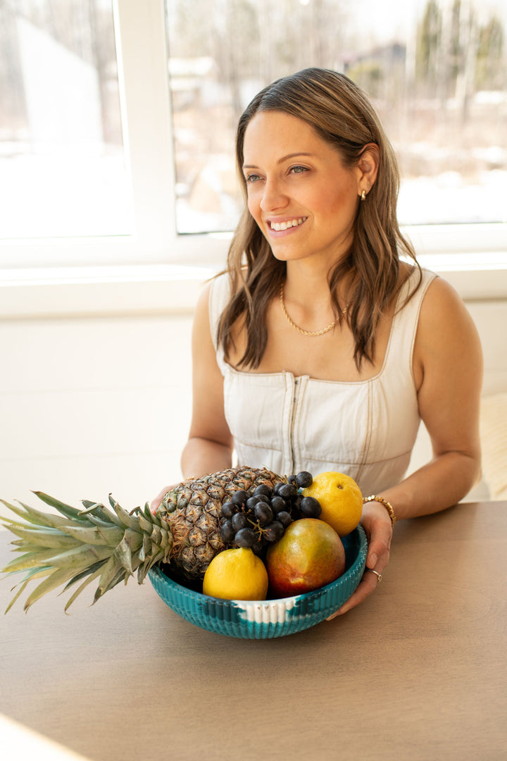Fluted Resin Fruit Bowl