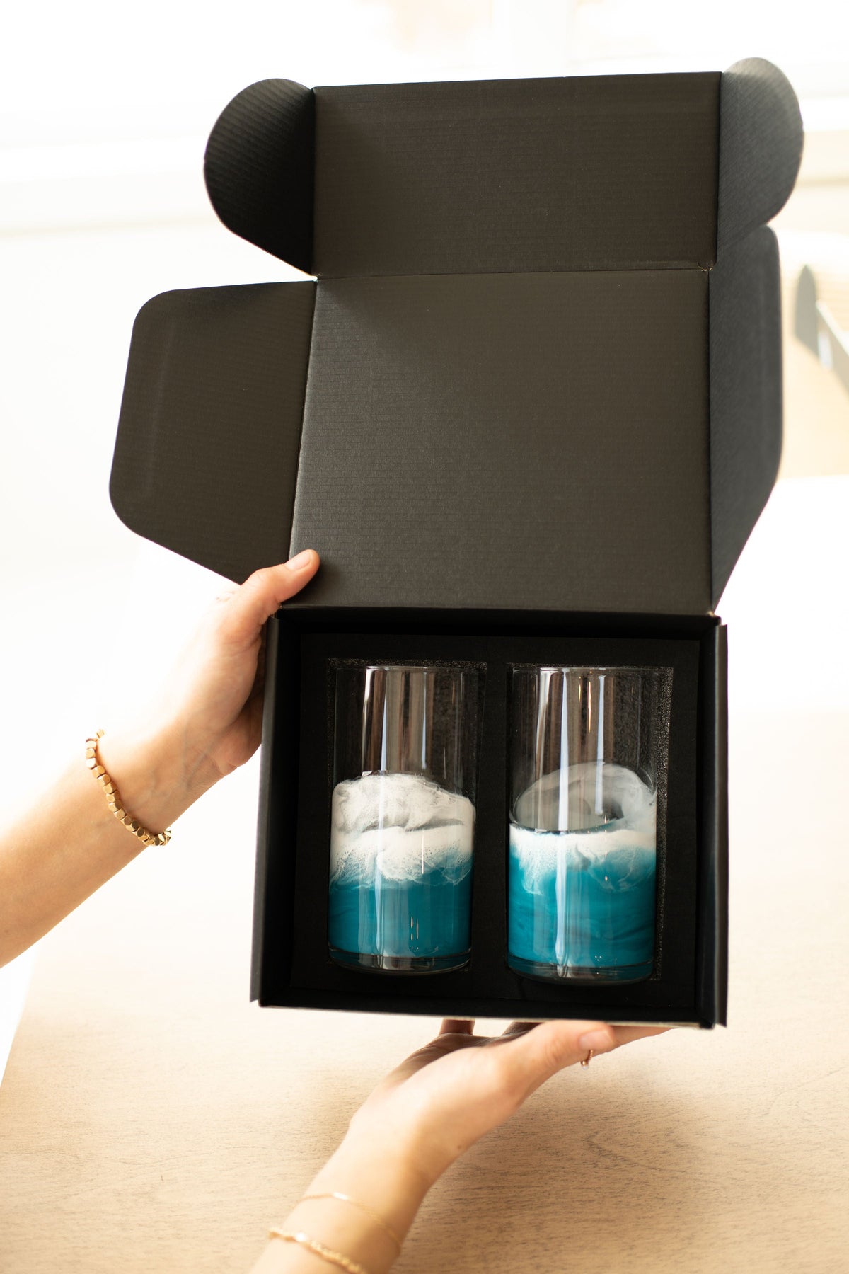 NEW!!! Resin Accented Highball Glasses