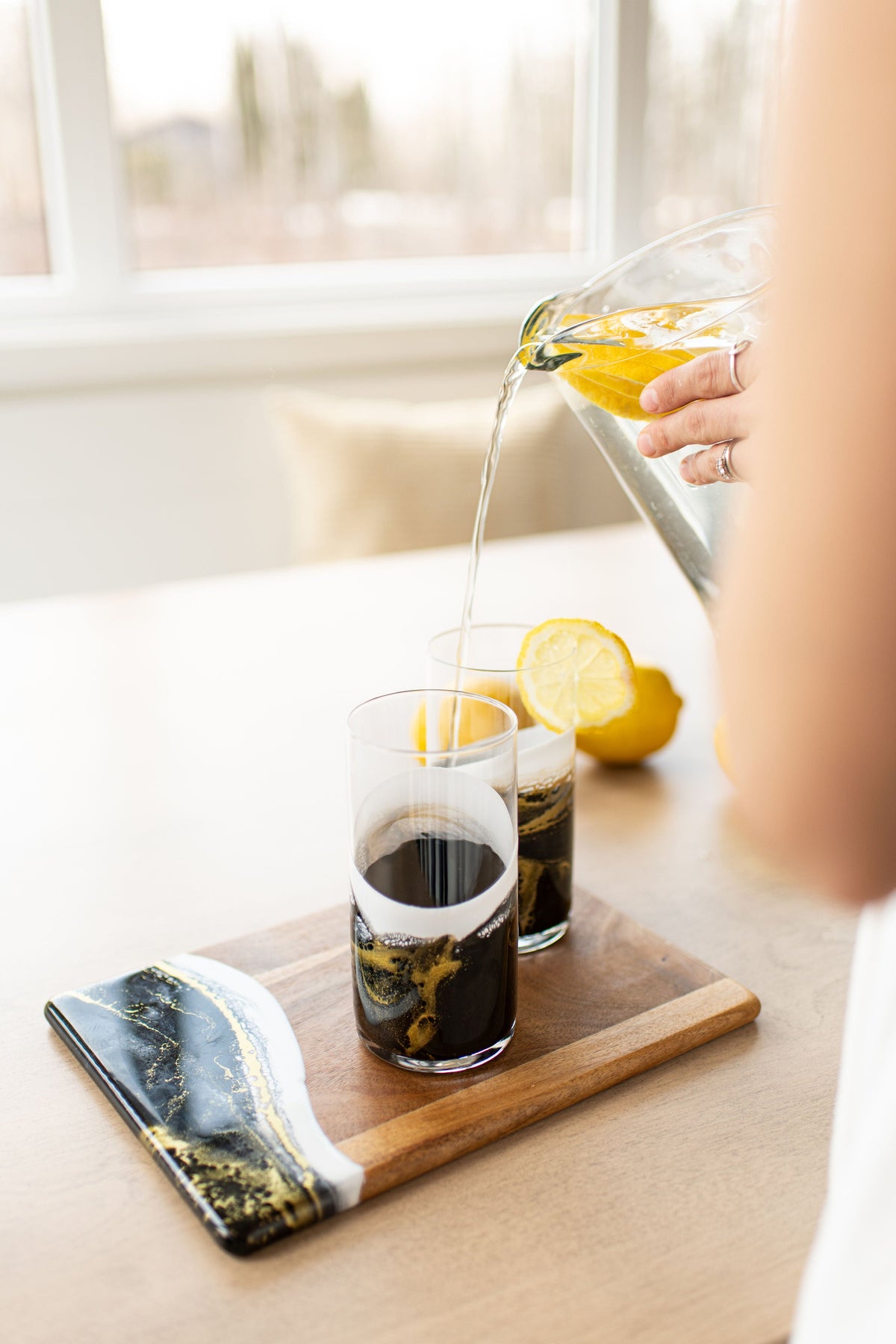 NEW!!! Resin Accented Highball Glasses