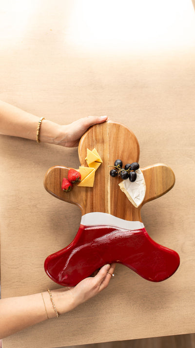 NEW!!! Gingerbread Man Charcuterie Board and Ceramic Tray
