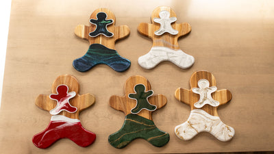 NEW!!! Gingerbread Man Charcuterie Board and Ceramic Tray