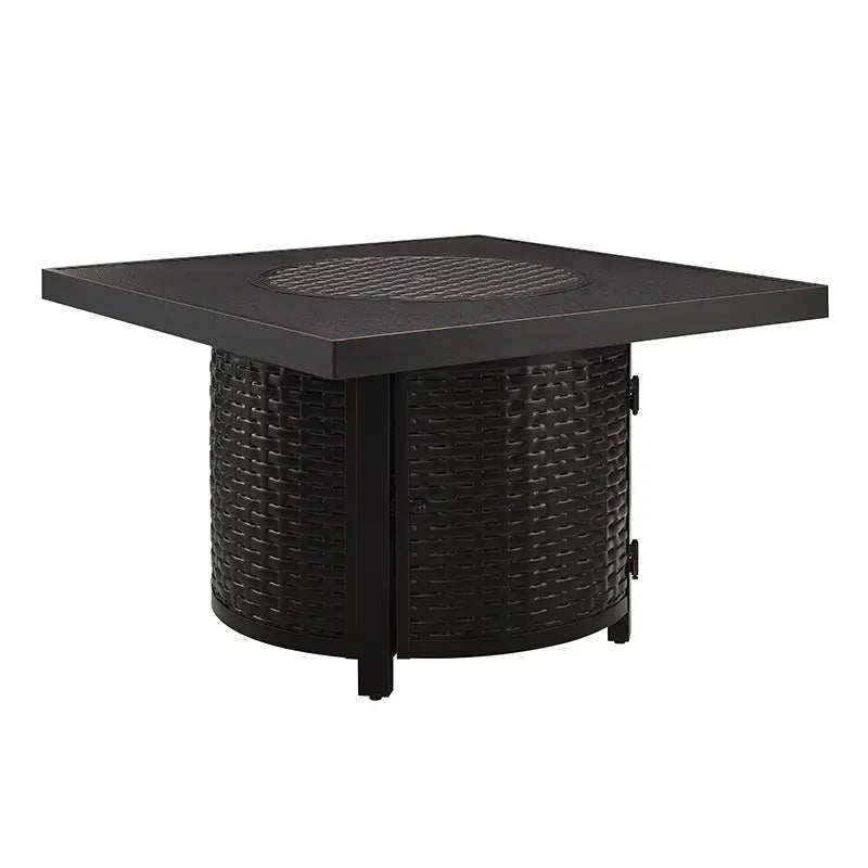 Dalton 40" Square Woven Aluminum Convertible Gas Fire Pit Table by Fire Sense/Balkene Home - main product image for Resin Society
