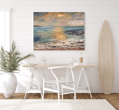 Dana Point at Sunset Artist Enhanced Canvas Print by John Beard Collection - product image 3 for Resin Society