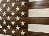 American Flag Decorative & Secure Wall-Mounted Gun Cabinet (Dark Walnut) by Bellewood Designs - product image 9 for Resin Society