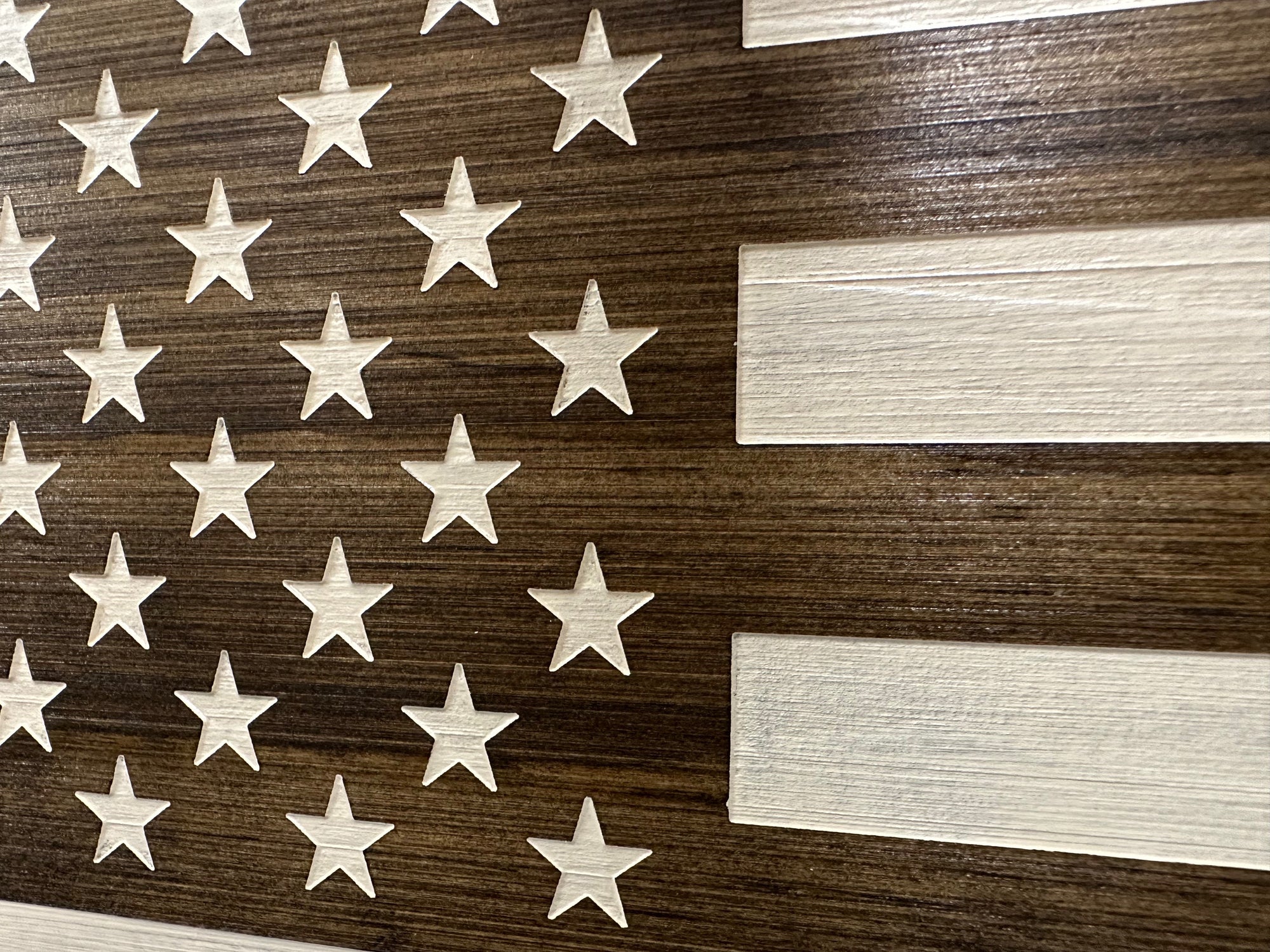 American Flag Decorative & Secure Wall-Mounted Gun Cabinet (Dark Walnut) by Bellewood Designs - product image 9 for Resin Society