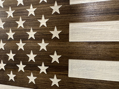 American Flag Decorative & Secure Wall-Mounted Gun Cabinet (Dark Walnut) by Bellewood Designs - product image 9 for Resin Society