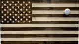 American Flag Decorative & Secure Wall-Mounted Gun Cabinet (Dark Walnut) by Bellewood Designs - product image 4 for Resin Society