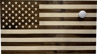 American Flag Decorative & Secure Wall-Mounted Gun Cabinet (Dark Walnut) by Bellewood Designs - product image 4 for Resin Society