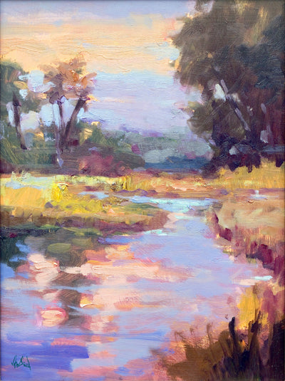 Dawn on the Marsh Artist Enhanced Canvas Print by John Beard Collection - main product image for Resin Society