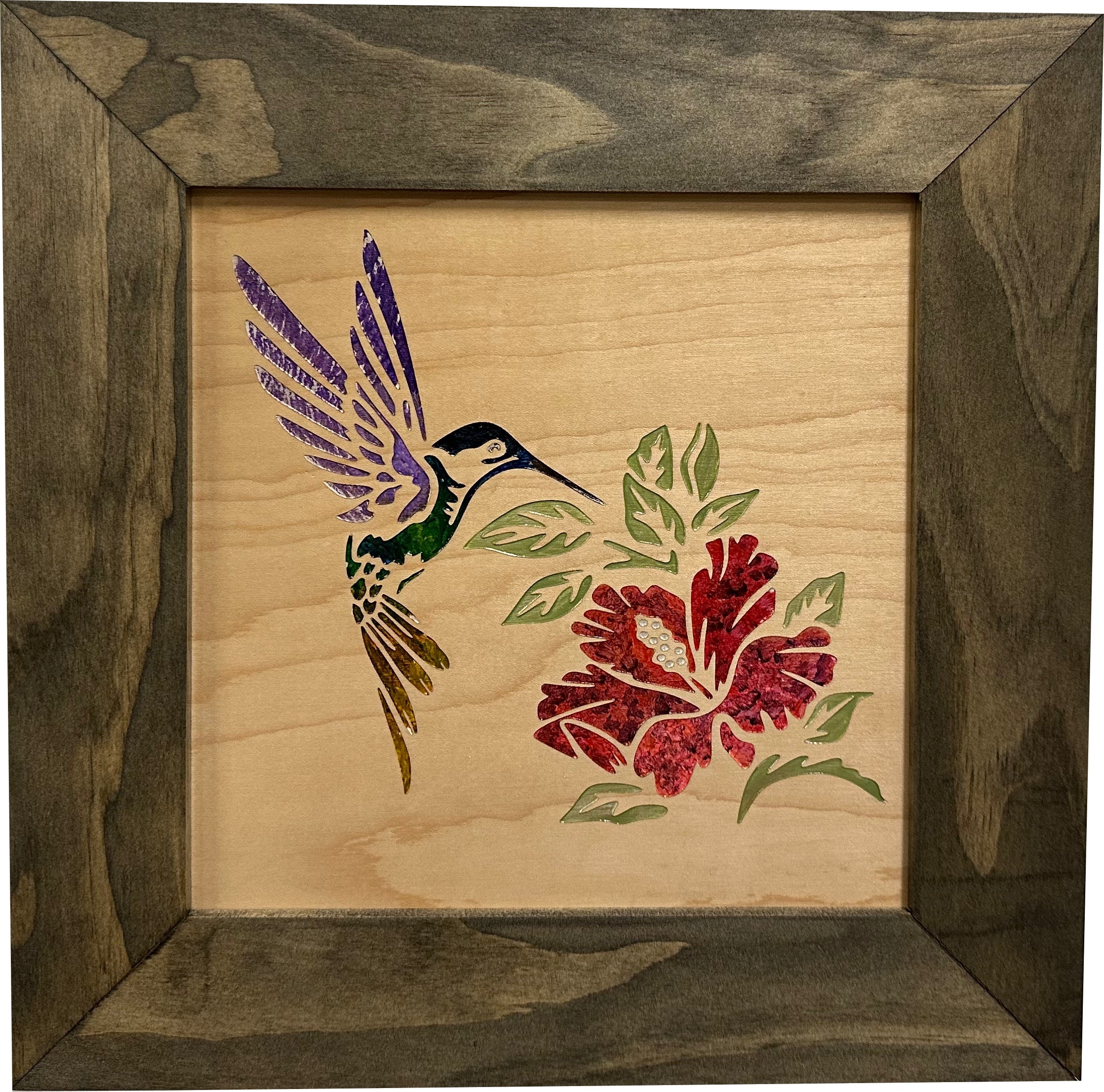 Hidden Gun Storage Safe Concealed Shelf with Hummingbird Wall Decor by Bellewood Designs - product image 10 for Resin Society