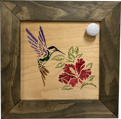 Hidden Gun Storage Safe Concealed Shelf with Hummingbird Wall Decor by Bellewood Designs - product image 11 for Resin Society
