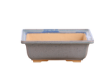 Willow Bonsai Ceramics Square Bonsai Pot 8 Inch in Ocean color with low-profile square design and accentuated rim