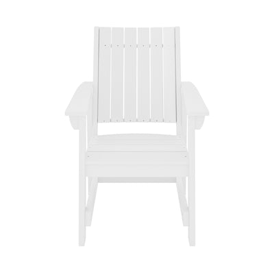 SoPoly Callaway Outdoor Dining Chair in multiple colors on a patio