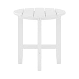 SoPoly 18 inch Classic Round Side Table in Black color