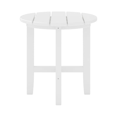 SoPoly 18 inch Classic Round Side Table in Black color