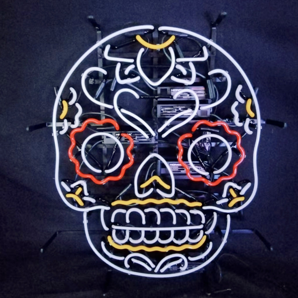 Dia De Los Muertos Hanuted Skull Death Mask Neon Signs by Neon Signs Land - product image 3 for Resin Society