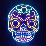 Dia De Los Muertos Hanuted Skull Death Mask Neon Signs by Neon Signs Land - main product image for Resin Society