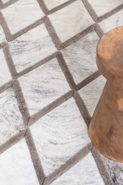 Diamonds - Rug in Hide and Shearling by Homelosophy