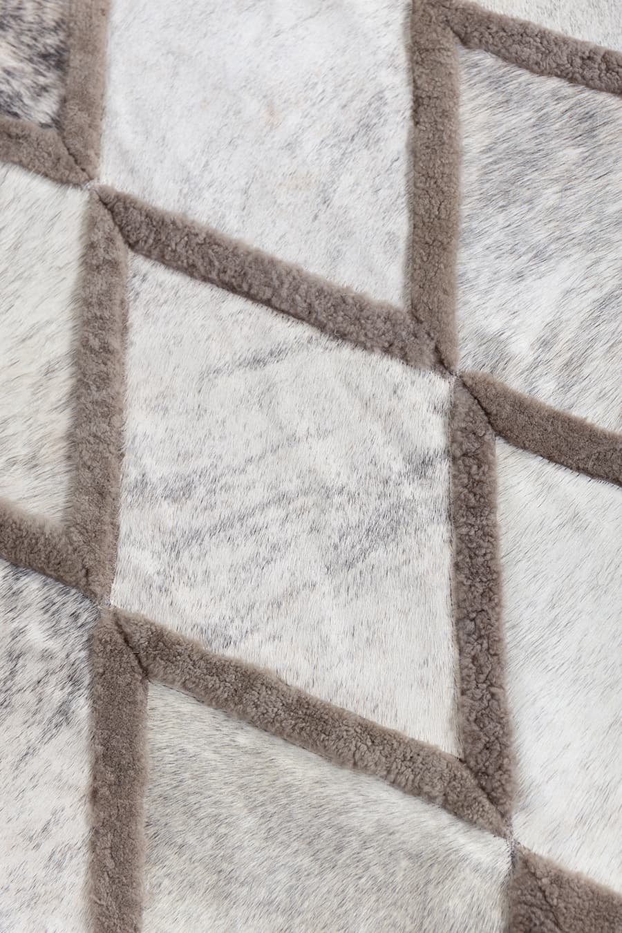 Diamonds - Rug in Hide and Shearling by Homelosophy