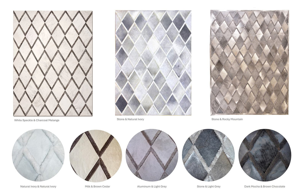 Diamonds - Rug in Hide and Shearling by Homelosophy