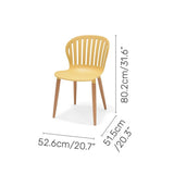Nassau Side Chair in Honey Yellow Social Plastic® - 2pc by LifestyleGarden US - product image 9 for Resin Society