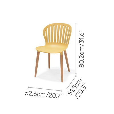 Nassau Side Chair in Honey Yellow Social Plastic® - 2pc by LifestyleGarden US - product image 9 for Resin Society
