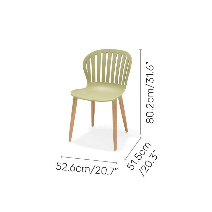 Nassau Side Chair In Sage Green Social Plastic® - 2pc by LifestyleGarden US - product image 9 for Resin Society
