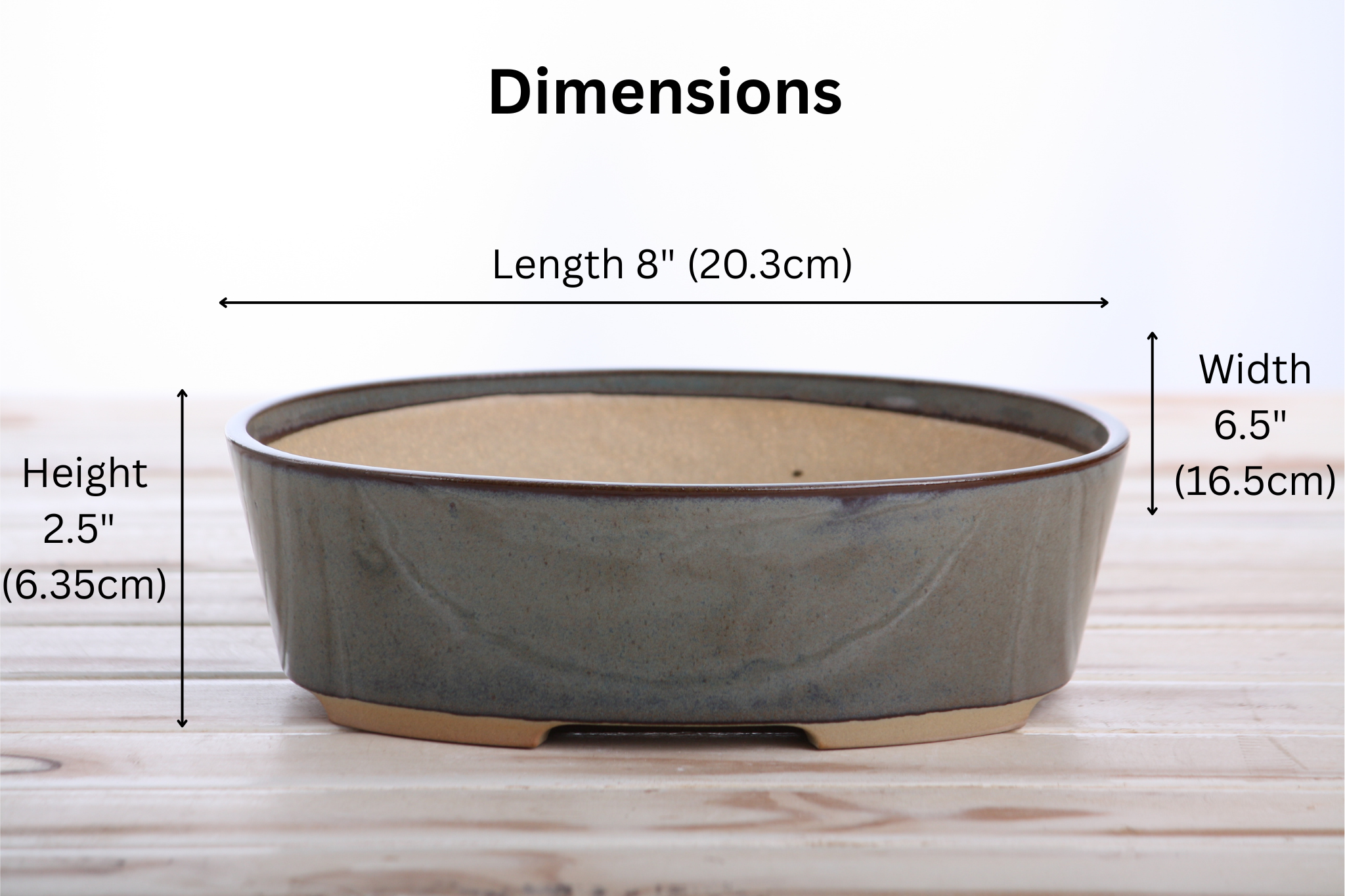 Willow Bonsai Ceramics Oval A Bonsai Pot 8 Inch – Starry Night