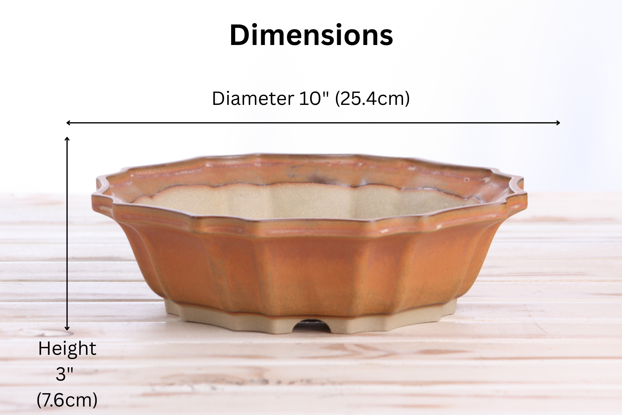 Willow Bonsai Ceramics Flower Design Bonsai Pot 10 Inch – Deep Stone