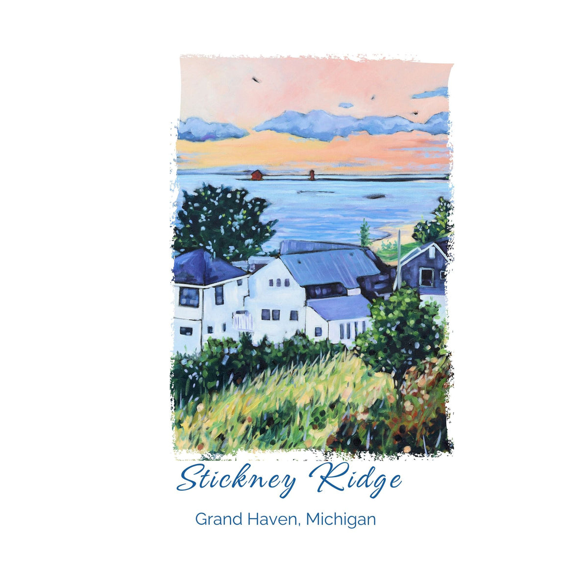 Dish Towel - "Views from Stickney Ridge" detail image - Resin Society