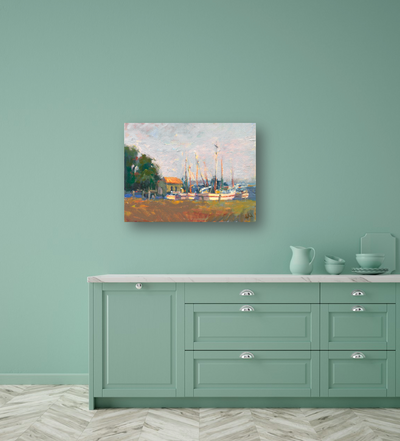Dockside Artist Enhanced Canvas Print by John Beard Collection - product image 2 for Resin Society