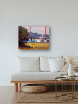 Docks at Daybreak Artist Enhanced Canvas Print by John Beard Collection - product image 3 for Resin Society