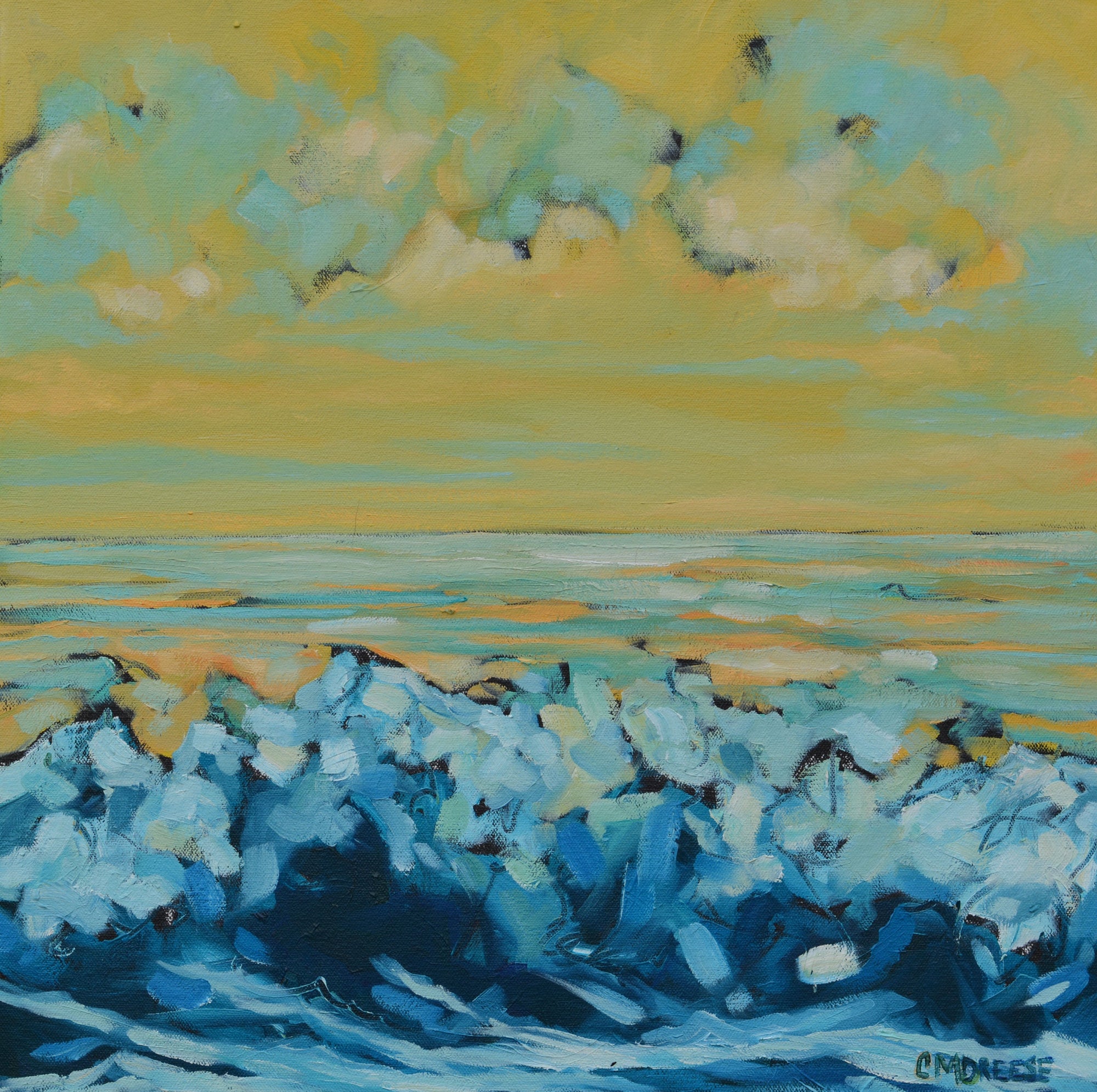 Peace Comes in Waves — Original Oil Painting by Christi Dreese by Dreese Fine Art - main product image for Resin Society