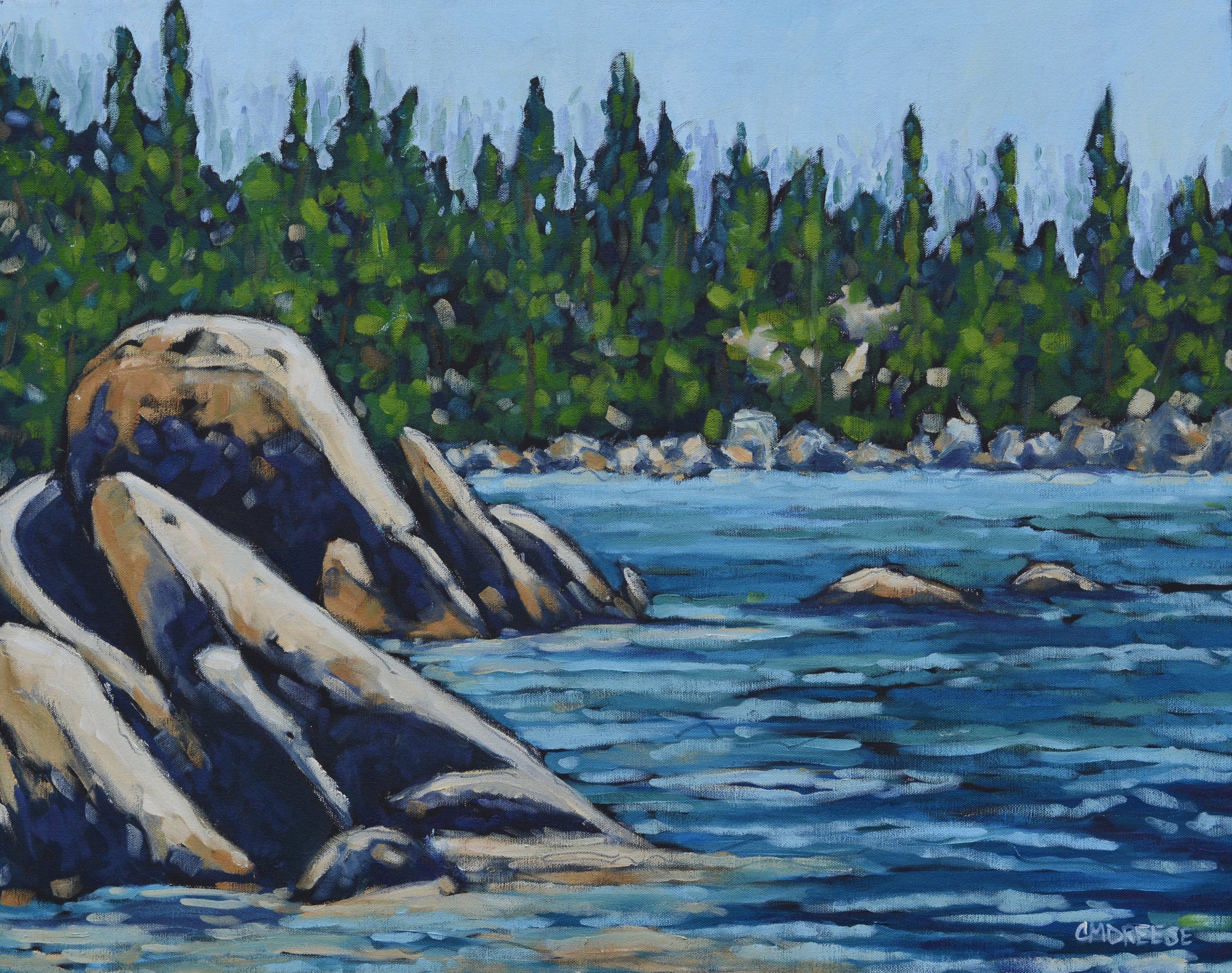 "Time Slows Where Stone Meets Water" Giclee Print on Paper or Canvas by Dreese Fine Art - main product image for Resin Society