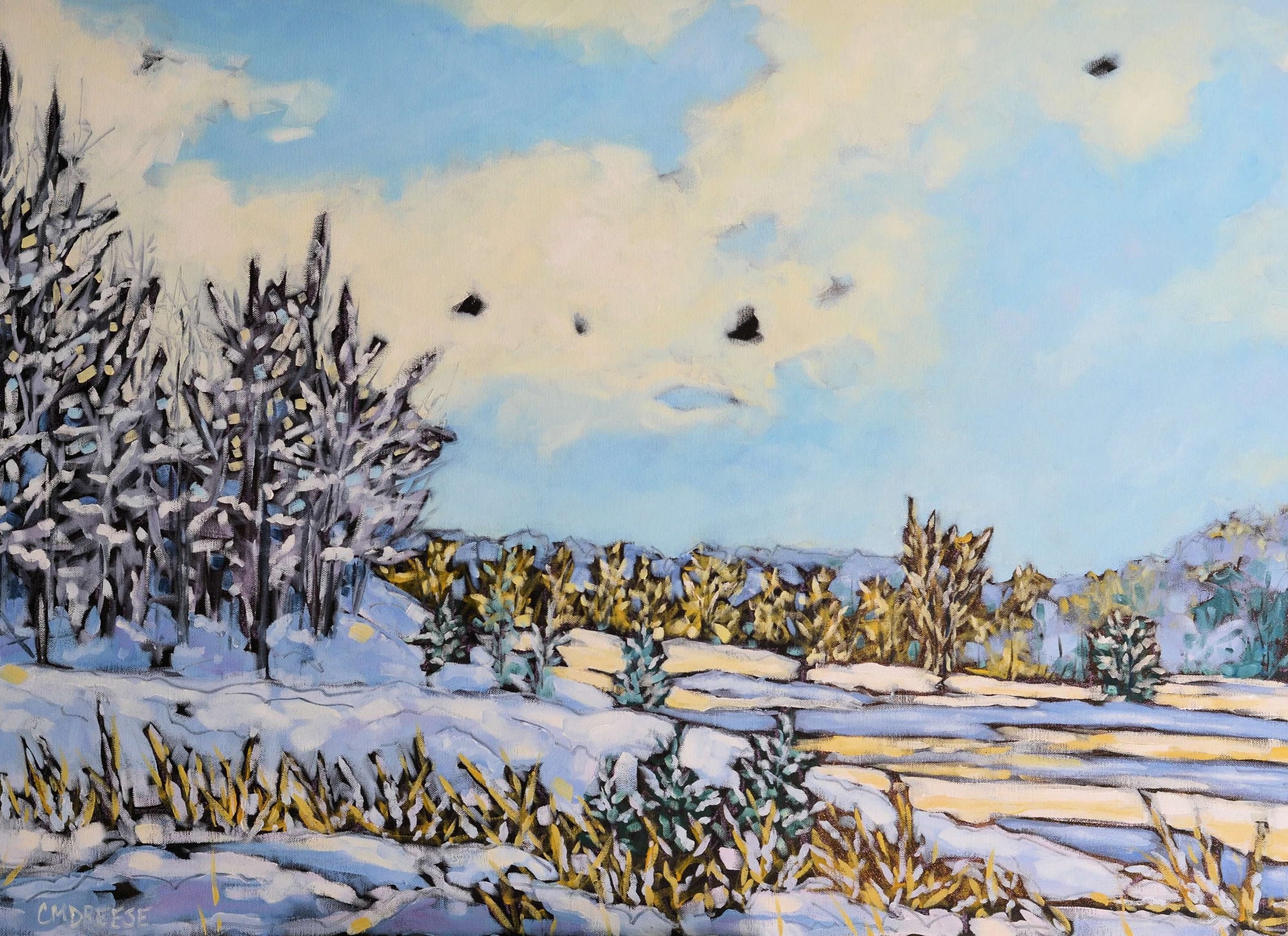 "Winter's Magic" Winter Glass Art Print by Dreese Fine Art - Resin Society