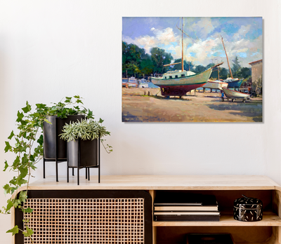 Dry Dock Artist Enhanced Canvas Print