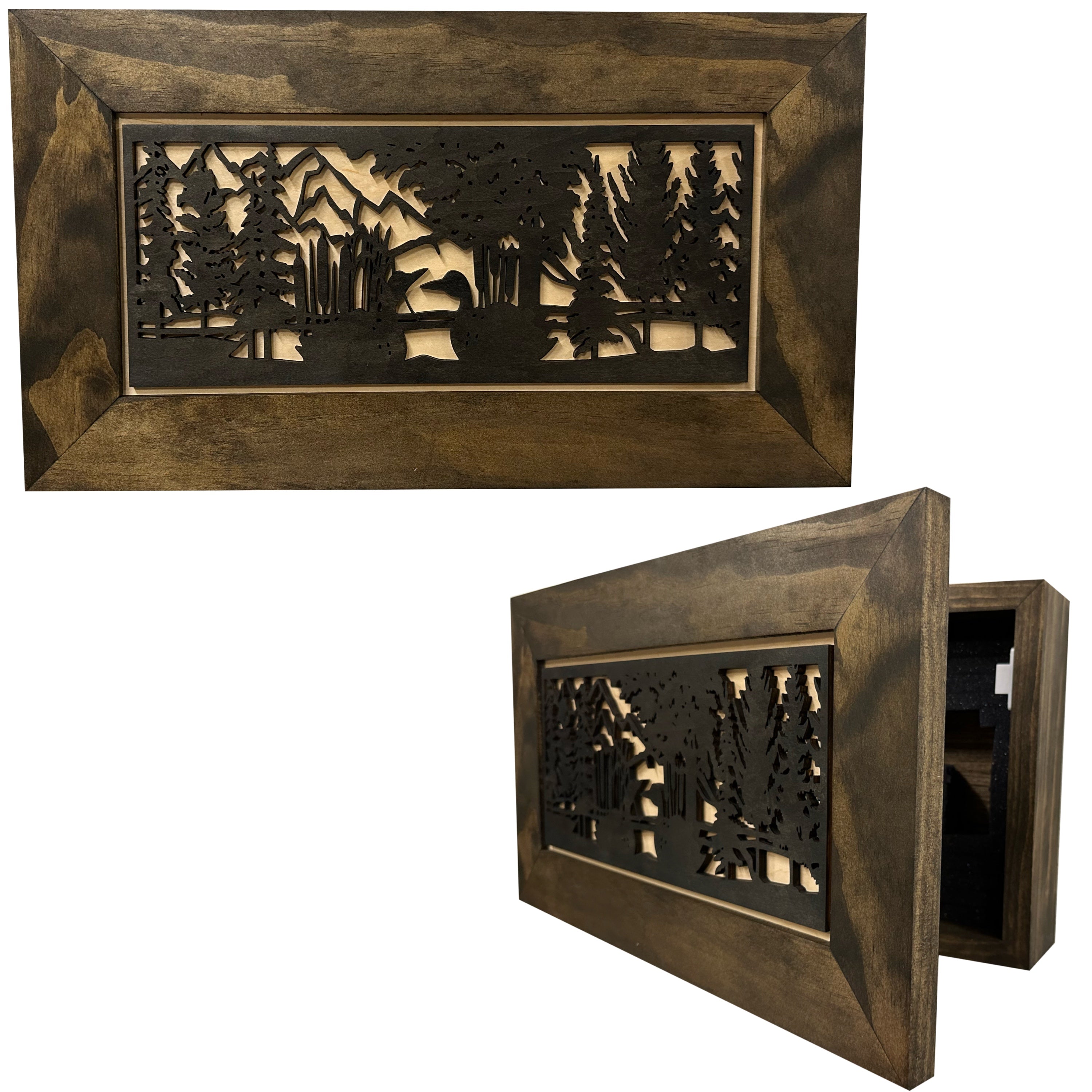 Wood Gun Cabinet Ducks On A Pond Wall Decoration by Bellewood Designs - main product image for Resin Society