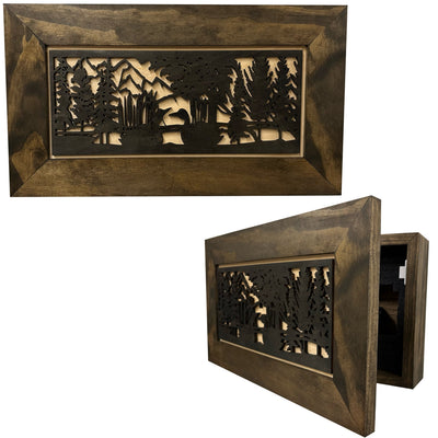Wood Gun Cabinet Ducks On A Pond Wall Decoration by Bellewood Designs - main product image for Resin Society