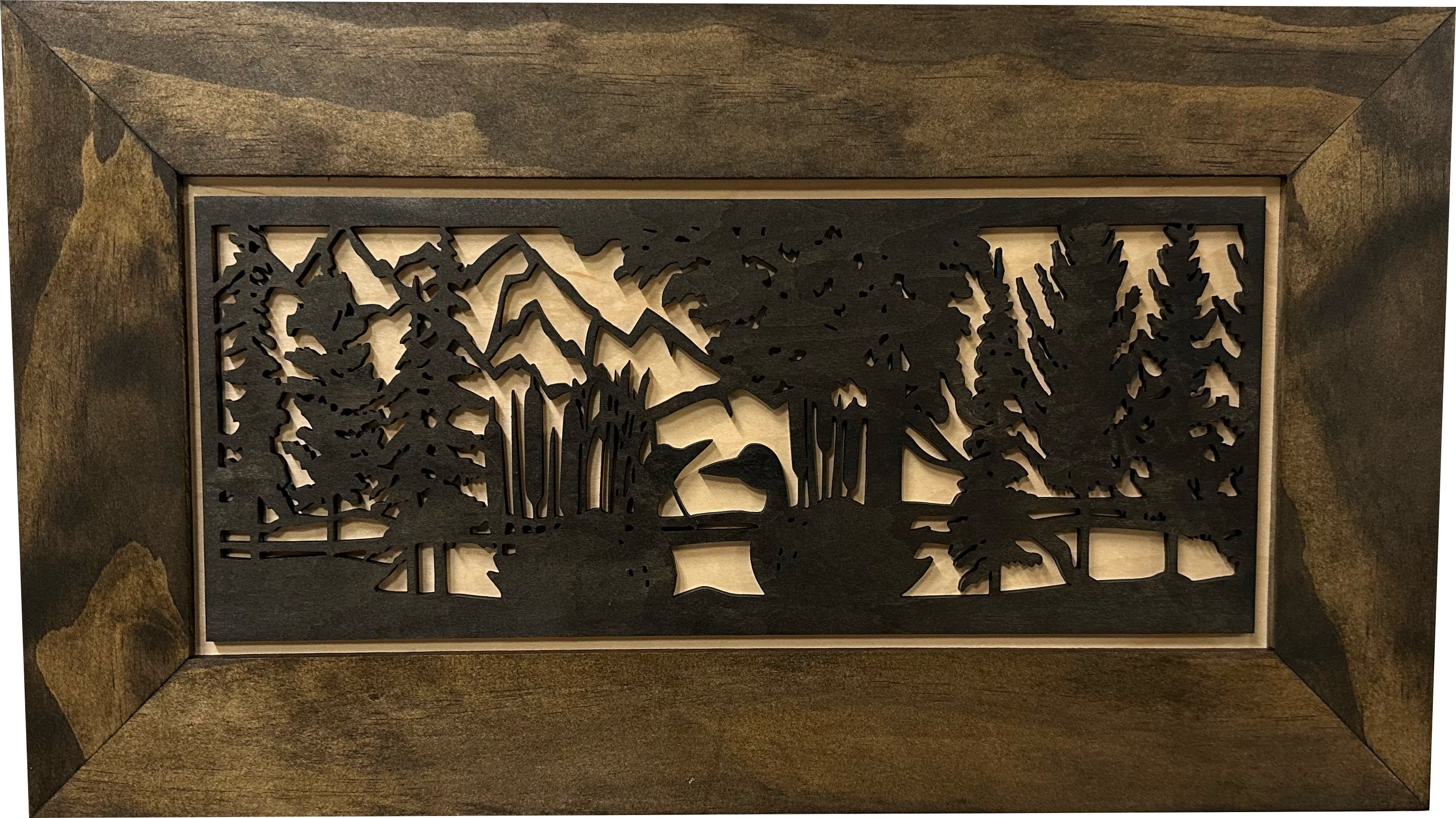 Wood Gun Cabinet Ducks On A Pond Wall Decoration by Bellewood Designs - product image 2 for Resin Society