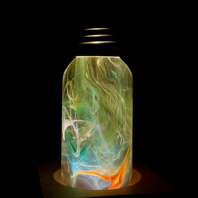 EP Light Time Resin LED Bulb handcrafted with unique resin patterns