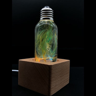 EP Light Time Resin LED Bulb handcrafted with unique resin patterns