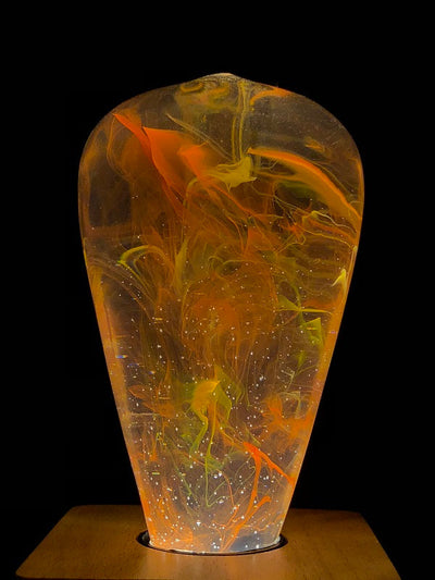 EP Light Nebula Resin LED Lamp showing handcrafted nebula design with wooden base options