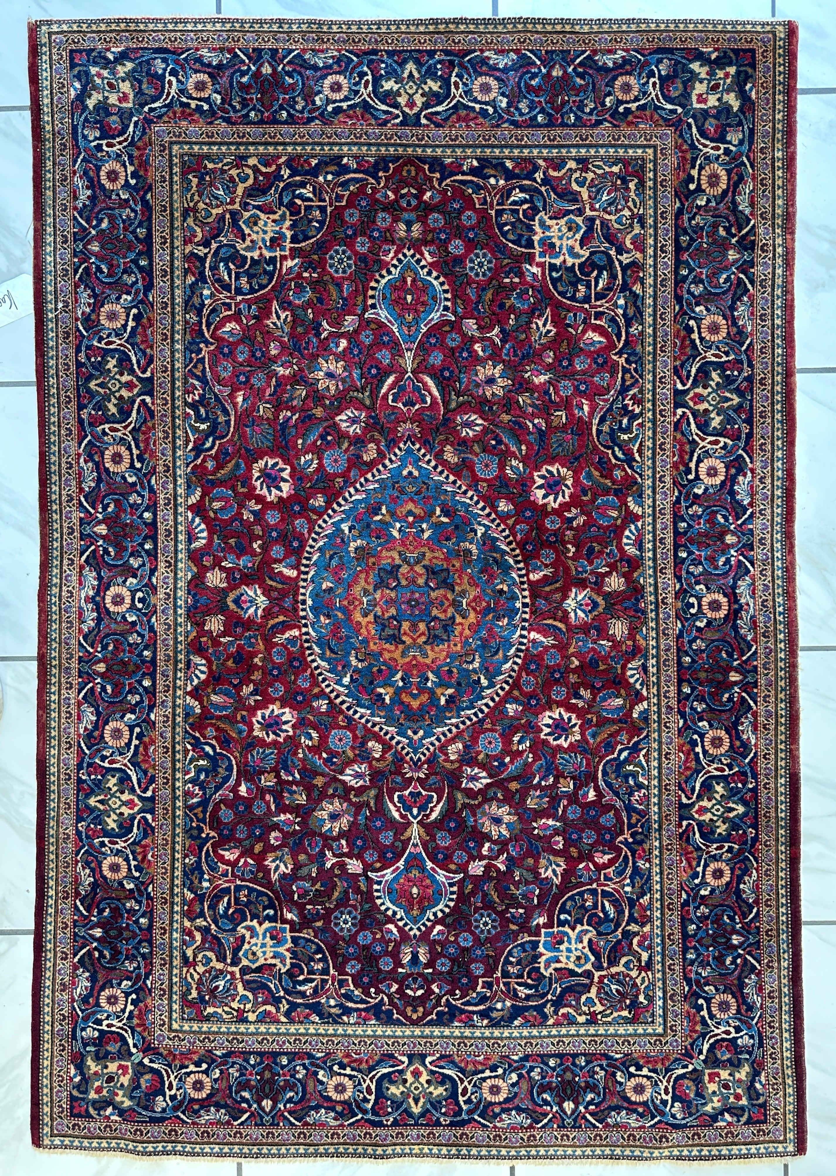 Antique Persian Kashan Debir Rug – 4’3” x 6’4” – Circa 1920s – by Rugistan - product image 7 for Resin Society