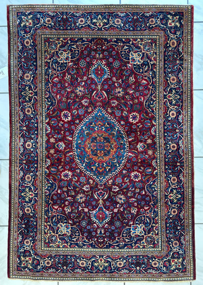 Antique Persian Kashan Debir Rug – 4’3” x 6’4” – Circa 1920s – by Rugistan - product image 7 for Resin Society