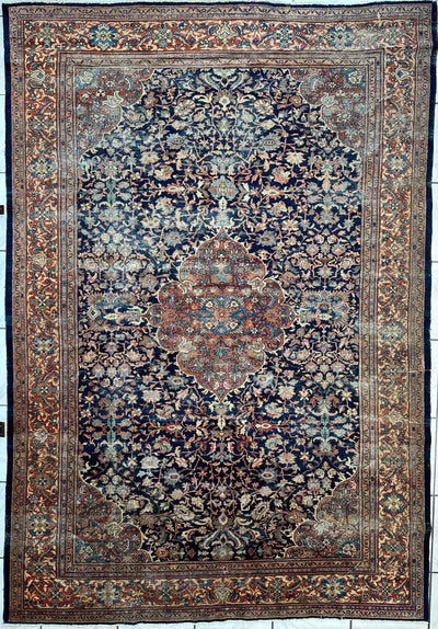Antique Persian Mahal Rug 8’3”x12’ - Circa 1900 Treasure by Rugistan - main product image for Resin Society